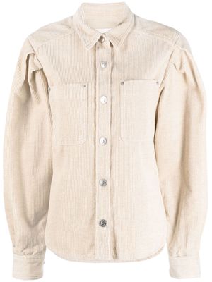 MARANT ÉTOILE classic-collar button-up corduroy shirt - Neutrals