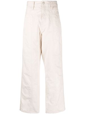 MARANT ÉTOILE cotton straight-leg trousers - Neutrals