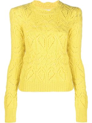 MARANT ÉTOILE crochet-knit jumper - Yellow