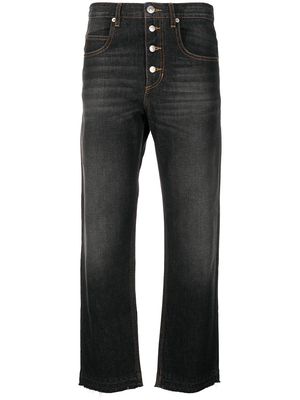 MARANT ÉTOILE cropped straight-leg jeans - Black