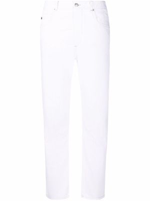 MARANT ÉTOILE cropped straight-leg jeans - White