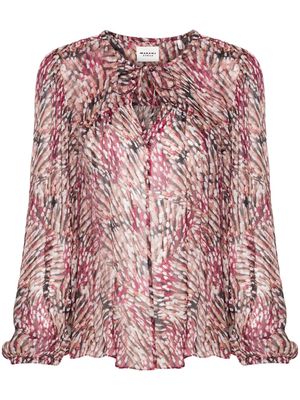 MARANT ÉTOILE Daytonea patterned chiffon blouse - Pink