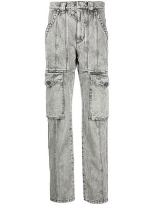 MARANT ÉTOILE distressed-finish denim jeans - Grey