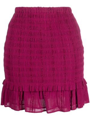 MARANT ÉTOILE Dorela smocked miniskirt - Pink