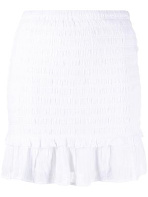 MARANT ÉTOILE Dorela smocked miniskirt - White