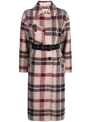 MARANT ÉTOILE double-breasted checked coat - Neutrals