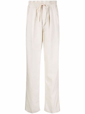 MARANT ÉTOILE drawstring-waist cotton track pants - Neutrals