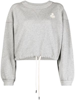 MARANT ÉTOILE drawstring-waist logo sweatshirt - Grey