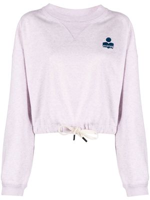 MARANT ÉTOILE drawstring-waist logo sweatshirt - Pink