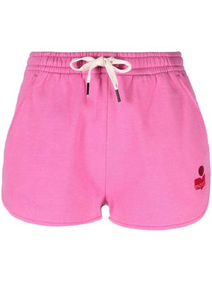 MARANT ÉTOILE drawstring-waist track shorts - Pink
