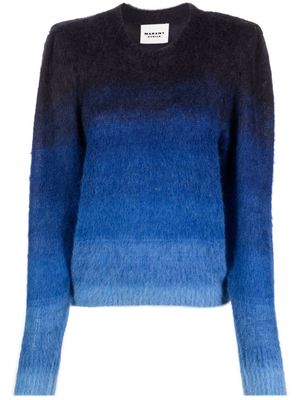 MARANT ÉTOILE Drussell gradient-effect brushed jumper - Blue