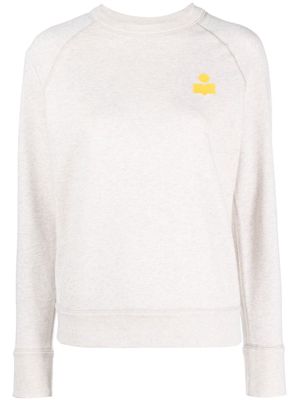 MARANT ÉTOILE embroidered logo crew-neck sweatshirt - Neutrals