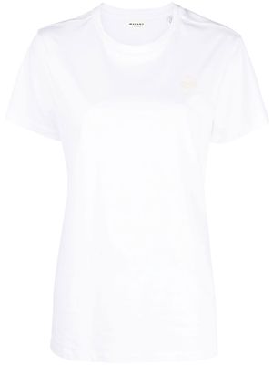 MARANT ÉTOILE embroidered-logo organic cotton T-shirt - White