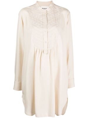 MARANT ÉTOILE embroidered lyocell shirtdress - Neutrals