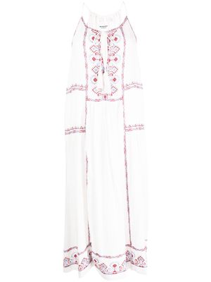 MARANT ÉTOILE embroidered-yoke dress - White