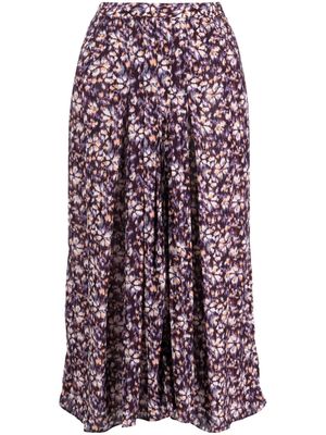 MARANT ÉTOILE Eolia floral-print skirt - Purple