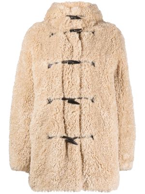 MARANT ÉTOILE faux-fur hooded coat - Neutrals