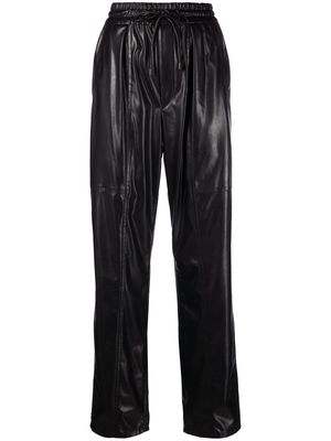 MARANT ÉTOILE faux-leather straight trousers - Black