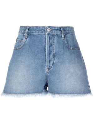 MARANT ÉTOILE frayed-edge denim shorts - Blue