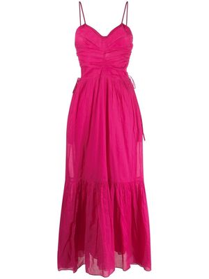MARANT ÉTOILE gathered cotton maxi dress - Pink