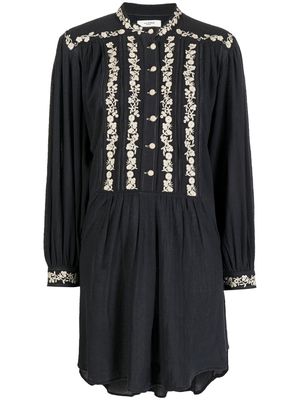 MARANT ÉTOILE Gena floral-embroidered dress - Black