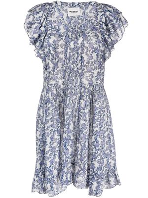 MARANT ÉTOILE Godrana floral-print minidress - Blue