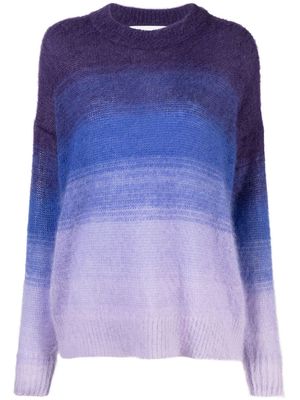 MARANT ÉTOILE gradient-effect striped jumper - Purple