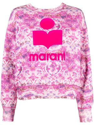 MARANT ÉTOILE graphic-print jersey sweatshirt - Pink