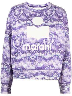 MARANT ÉTOILE graphic-print jersey sweatshirt - Purple