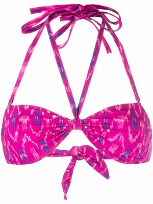 MARANT ÉTOILE halterneck bikini top - Pink