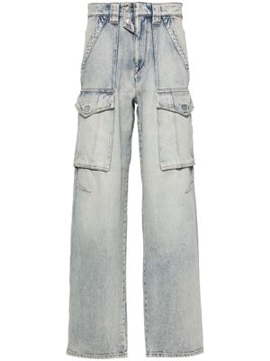 MARANT ÉTOILE Heilani mid-rise faded-effect jeans - Blue