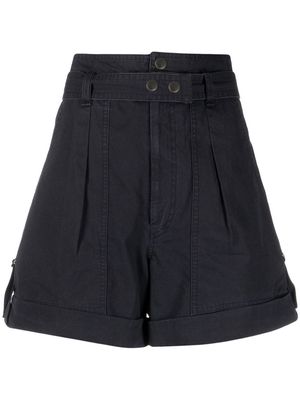 MARANT ÉTOILE high-waist flared bermuda shorts - Blue