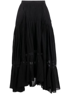 MARANT ÉTOILE high waist ruffled midi skirt - Black