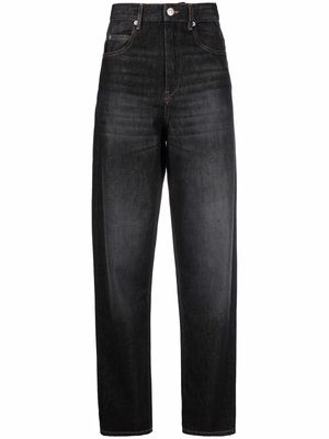MARANT ÉTOILE high-waist straight-leg jeans - Black