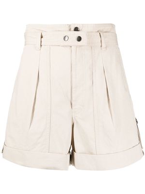 MARANT ÉTOILE high-waisted bermuda shorts - Neutrals