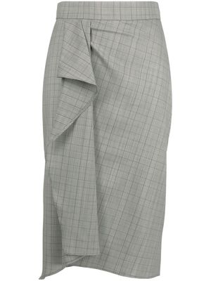 MARANT ÉTOILE high-waisted check-pattern skirt - Neutrals