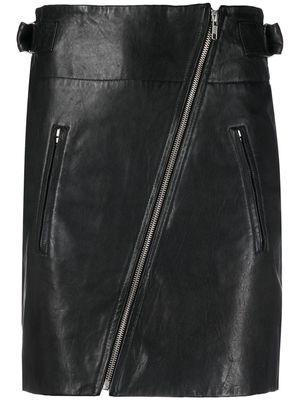 MARANT ÉTOILE high-waisted leather skirt - Black