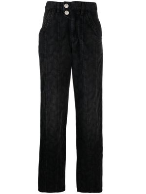 MARANT ÉTOILE high-waisted straight-leg trousers - Black