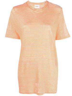 MARANT ÉTOILE horizontal-stripe T-shirt - Orange