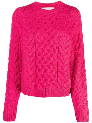 MARANT ÉTOILE Jake cable-knit jumper - Pink