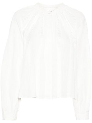 MARANT ÉTOILE Janelle crochet-detailed blouse - White