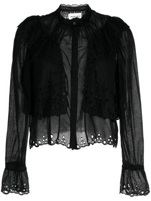 MARANT ÉTOILE Kelmon broderie-anglaise blouse - Black