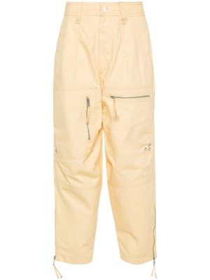 MARANT ÉTOILE Kelvin cotton trousers - Yellow
