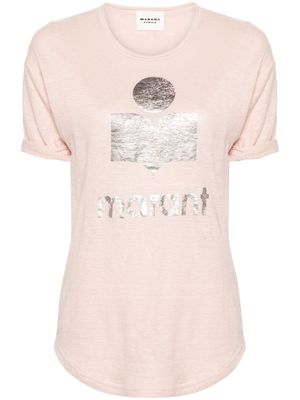 MARANT ÉTOILE Koldi linen T-shirt - Pink