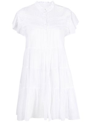 MARANT ÉTOILE Lanikaye tiered cotton minidress - White