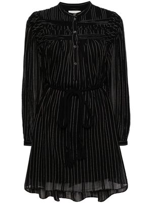 MARANT ÉTOILE Leozi striped voile mini dress - Black