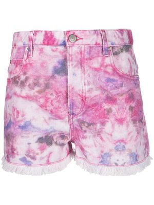 MARANT ÉTOILE Lesia tie-dye print shorts - Pink