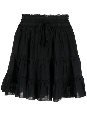 MARANT ÉTOILE Lioline cotton-linen miniskirt - Black