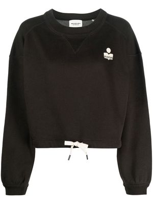 MARANT ÉTOILE logo-detail cropped sweatshirt - Black