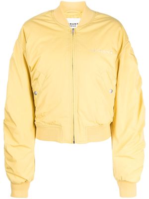 MARANT ÉTOILE logo-embroidered bomber jacket - Yellow